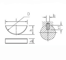 CHIAVETTA A DISCO MEZZALUNA ACCIAIO 4x5x13