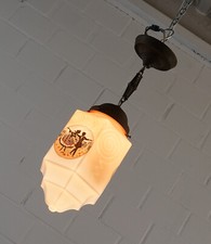 elegante lampada in vetro opale plafoniera plafoniera art dèco anni '30