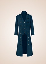 Cappotto Uomo Teal Lungo