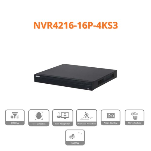 Dahua nvr canali 8mp 8poe - 8poe,