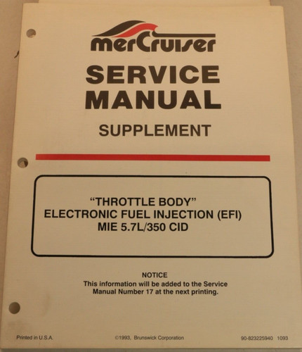 1993 mercruiser service manual - 1993,