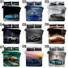 Trapuntino auto sportivo copripiumino e federe set lenzuola singolo matrimoniale king