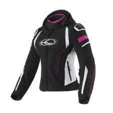 GIACCA MOTO DONNA SCOOTER CLOVER RAINBLADE 3 NERO FUCSIA WP TERMICO TAGLIA M