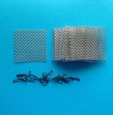 12 Tamponi 4cm X 4cm RETE INOX