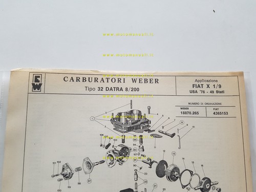 Weber carburatore datra - 32,