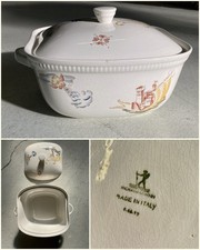 ANTICA ZUPPIERA CERAMICA DESIGN Richard Ginori DECORO MARINO ø 27 x 15 cm '40