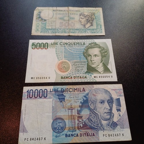 Vecchie banconote italiane - banconote,