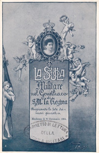 Cartolina militare scuola - cartolina,
