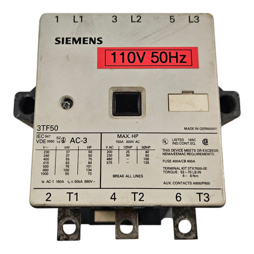 Siemens 3tf50 - (110v, 50hz)