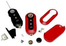 Kit Guscio Chiave Telecomando Completo per FIAT Punto ABARTH 500 595 695 Rossa