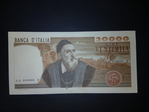 20000 lire tiziano - lire, 21.02.1975