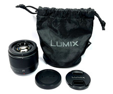 Obiettivo Panasonic Lumix 25mm f/1.7 ASPH Micro 4/3 quasi come nuovo + tappi/borsa
