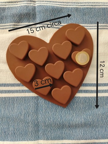 Stampo silicone cuori - in,