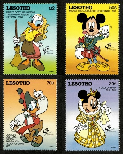 Lesotho 1992 disney - 1992, costumi