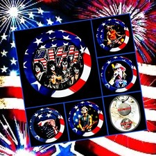 4TH OF JULY ROCK CELEBRATION FIVE KEYCHAINS