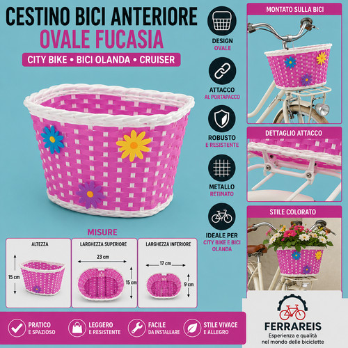 Cestino bici olanda anteriore - cestino,