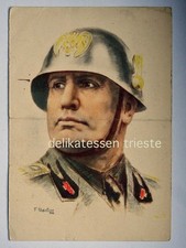 MUSSOLINI Bolzano 1943 Federazione Fascio Combattimento Spoltore cartolina