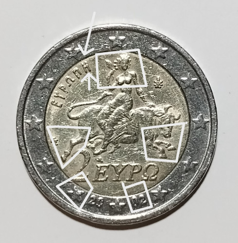 Moneta euro grecia - moneta,