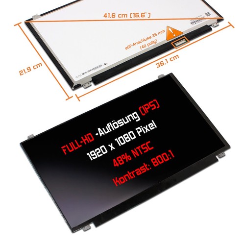 Display led opaco adatto - 15,6",