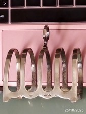 Porta Toast Inglese  in argento punzonato - Grazioso antico oggetto regalo