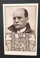 cartolina Mussolini- Serie "Il volto di Mussolini", N. 1. N. V.