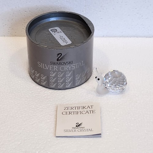 Swarovski silver crystal snail - silver,