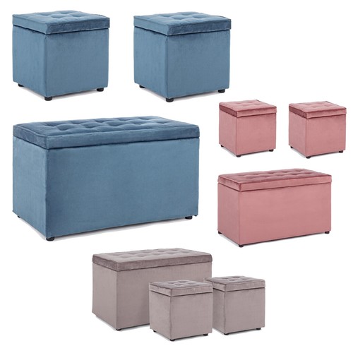 Set panca pouf contenitore - panca, e