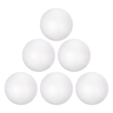 6Pcs 3" Bianco Polistirene Schiuma Palline Lisce Tonde Solido Sfere