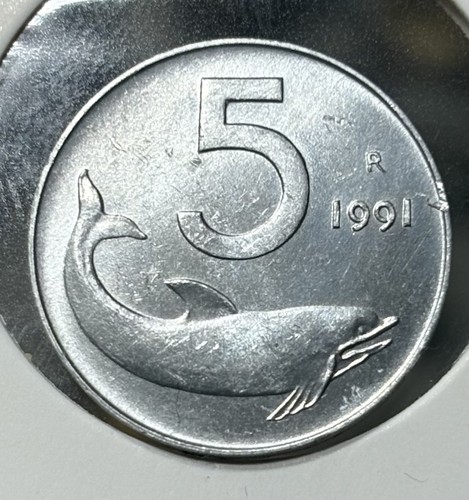 1991 italy lire five - 1991, 5