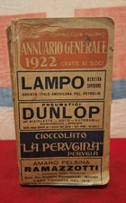 Ventennio  ANNUARIO GENERALE Settembre 1922 d’epoca TOURING CLUB ITALIANO