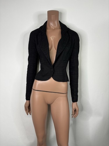 Giacca lino nera vintage - lino,