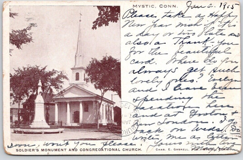 Postcard soldiers monument - postcard,