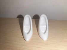 SCARPE BARBIE WIDE PUMPS BIANCHE MATTEL  MALAYSIA VINTAGE