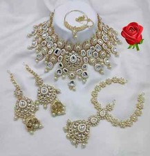 Collana girocollo indiano Bollywood Meenakari Kundan orecchini da sposa set gioielli