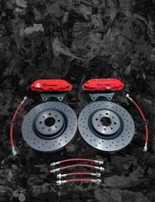 Kit upgrade impianto frenante Brembo 4 Pompanti - Dischi forati Abarth 595/500.