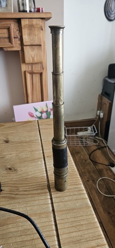 Telescopio pelle ottone - telescopio:,