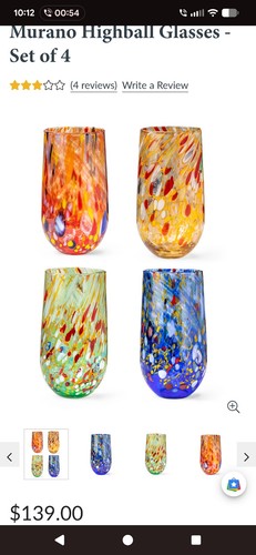 Set quattro bicchieri murano - set,