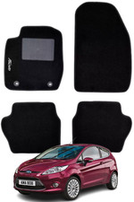 Kit 4 Pezzi Tappetini Tappeti Moquette con Attacchi per Ford Fiesta dal 2008