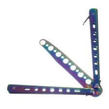 COLTELLO A FARFALLA IN METALLO SENZA LAMA ALLENAMENTO ESERCITAZIONE PIEGHEVOLE