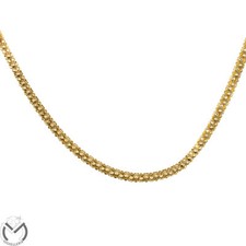 Collana in oro giallo 18 Kt 750 maglia tubolare -390/VE-
