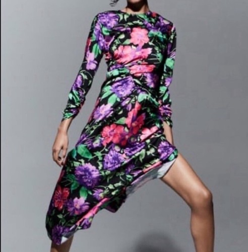 Abito midi stampato - , zara