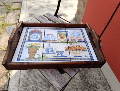 Vassoio ceramica rustico porta - vassoio,