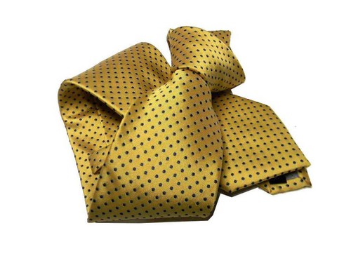Cravatta gialla pois - a, blu