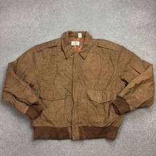 Giacca da Volo Pelle Adulto X Grande Marrone Militare Aviatore Volo Bomber Uomo*