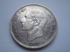 España 5 pesetas de plata