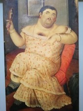 BOTERO MELANCHOLIA STAMPA SU TELA CANVAS 