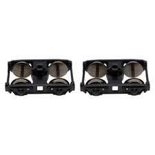 2 pezzi 1:87 Bonnetto del treno modello con ruote di metallo diorama per