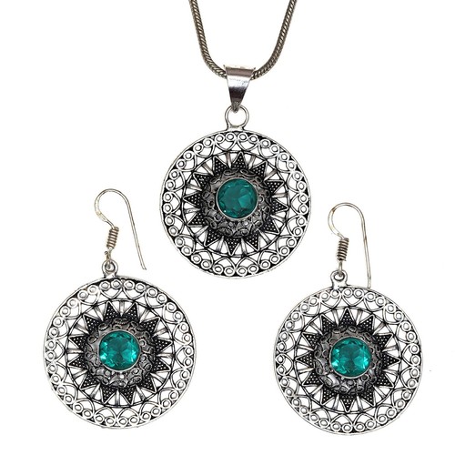 Set orecchini topazio blu