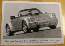 1991 Porsche 911 Carrera 2 Cabriolet Turbo Look Press Photograph