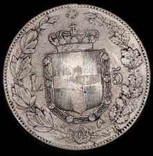 5 Lire Umberto I Italia 1879